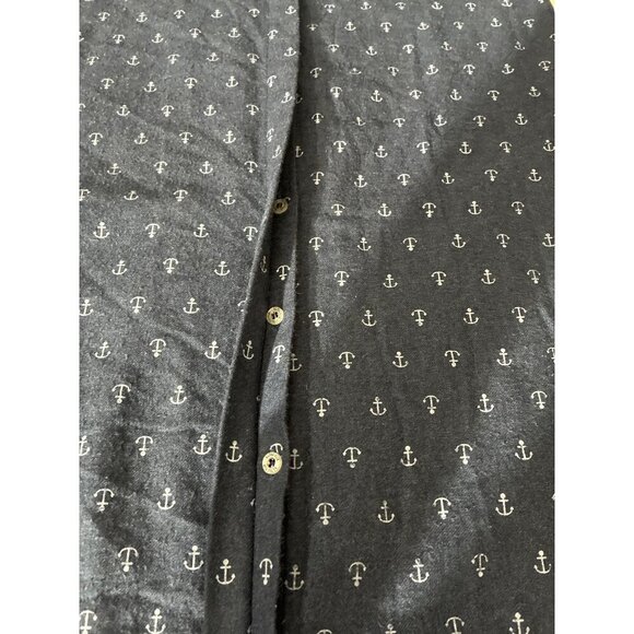 U.S. Polo Assn  Dress Womens Navy Shirt Anchor Pattern Logo Embroidery size S - Picture 7 of 8